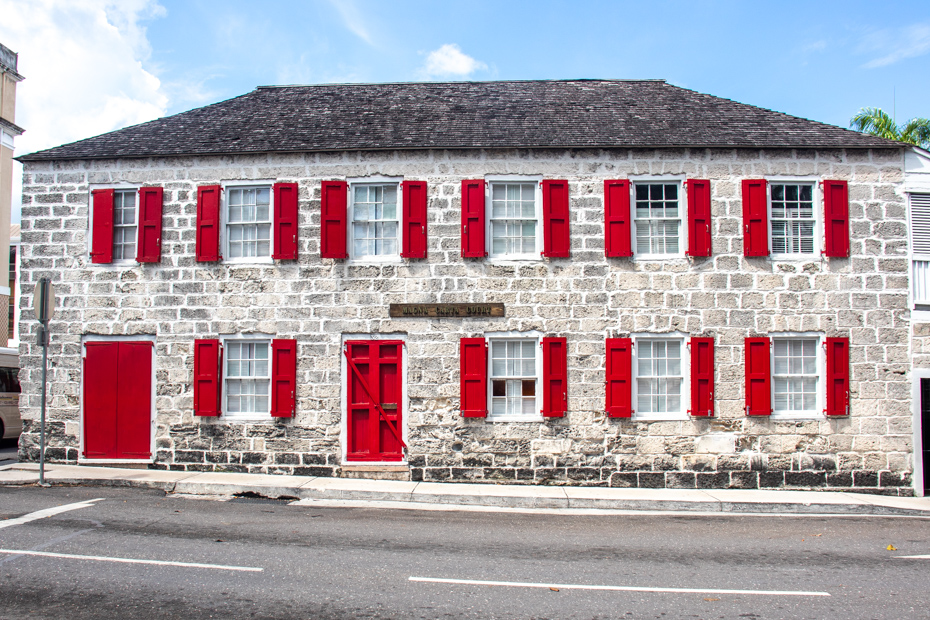 One of many intersting historical buildings in old town downtown nassau, the Manga Carta Court building.